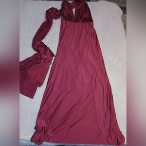 NWOT Lulus Garnet Maxi Halter Dreas Sz Small